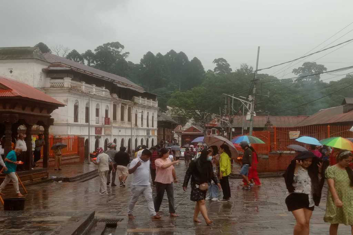 कोशी, मधेस, बागमती, गण्डकी र लुम्बिनी प्रदेशमा वर्षा हुने